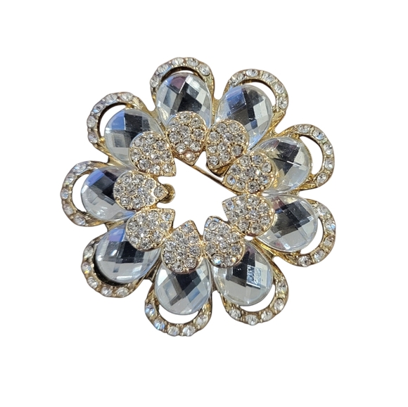 Three Vintage Brooches Pins. One Signed MONET - Picture 2 of 6